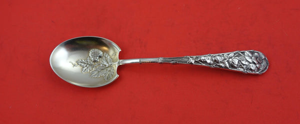 Eglantine by Gorham Sterling Silver Preserve Spoon GW w/ strawberries in bowl 7"