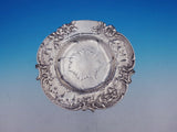 Belgian Silver Wolfers Brothers Art Nouveau Chased Flowers Plate (#4319)
