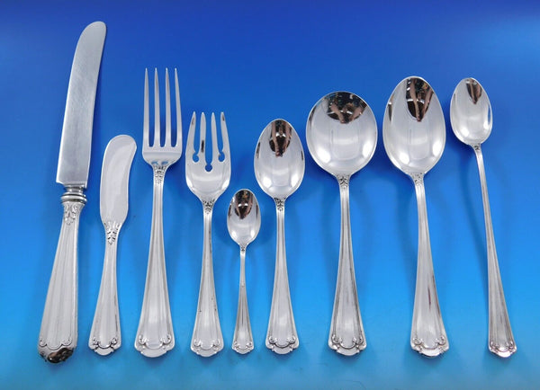 Stuart by Whiting Sterling Silver Flatware Set 12 Service 116 pcs Dinner Rare