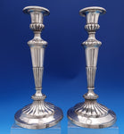 English Georgian Sterling Silver Candlestick Pair 11 3/4" Sheffield c1808 #8457