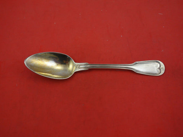 Filet Contour Threaded by Puiforcat French Sterling Silver Dessert Spoon 7 1/8"