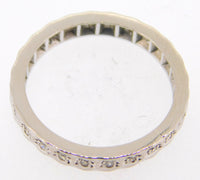 18k White Gold Genuine Natural Diamond Eternity Band (#J3953)