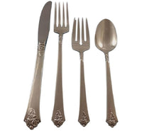 Castle Rose by Royal Crest Sterling Silver Grille Flatware Set 6 Service 24 Pcs