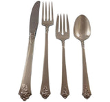 Castle Rose by Royal Crest Sterling Silver Grille Flatware Set 6 Service 24 Pcs