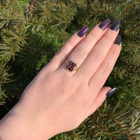 10k Rose Gold Filigree 3.80 Carat Pink Genuine Natural Tourmaline Ring (#J6550)