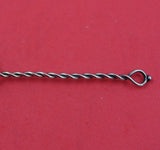 Dutch Coin Silver Demitasse Spoon Bowl with Twisted Handle Dated 1847 4 1/8"