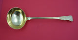 Kings English Vermeil Sterling Silver Soup Ladle 13 1/2"