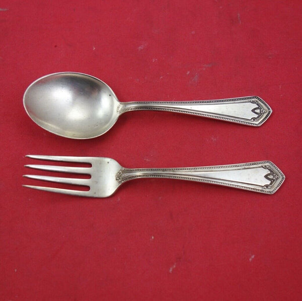 Adrienne By Frank Smith Sterling Silver Baby Set 2-pc 4 3/8"