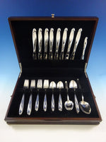 Silver Sculpture by Reed and Barton Sterling Silver Flatware Set 8 Service 42 Pc
