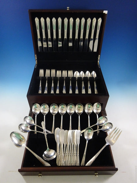 Promise by Royal Crest Sterling Silver Flatware Set For 12 Service 76 Pieces
