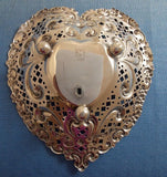 Chantilly by Gorham Sterling Silver Candy Dish #966 Heart Shaped w/ Feet (#0319)