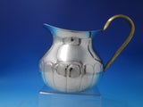 Argentinian Stainless Pair of Water Pitchers with Brass Handle c. 1960 (#5976)