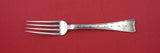 Lap Over Edge Hand Engraved By Tiffany Sterling Dinner Fork geometric lines 8"