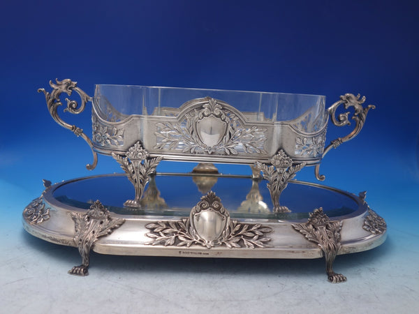 Topazio Portuguese Sterling Silver Centerpiece Bowl with Dragon Handles (#6496)