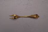 Grande Baroque Gold Accent by Wallace Sterling Pickle Fork 2-tine GW 5 1/4"