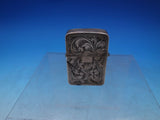 European .800 Silver Lighter Cover Engraved on All Sides 2 1/4" x 1 1/2" (#6738)