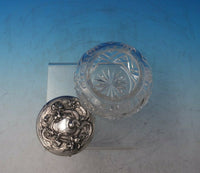 Violet by Unknown Sterling Silver and Cut Crystal Dresser Jar circa 1920 (#5907)