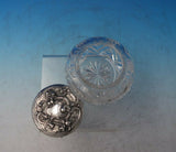 Violet by Unknown Sterling Silver and Cut Crystal Dresser Jar circa 1920 (#5907)