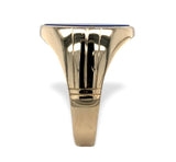 14k Yellow Gold Men's Genuine Natural Lapis Ring Size 11.25 Jewelry (#J7065)