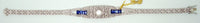 14k Gold Art Deco Style Genuine Natural Diamond and Sapphire Bracelet (#J2694)
