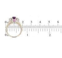 14k White Gold .97ct Grape Genuine Natural Garnet and Diamond Ring (#J6150)