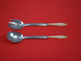 Prelude by International Sterling Silver Salad Serving Set Modern Custom 10 1/2"