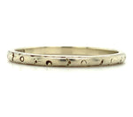 18k White Gold Wedding Band Ring Jewelry with Dot Design Size 6.25 (#J5900)