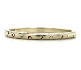 18k White Gold Wedding Band Ring Jewelry with Dot Design Size 6.25 (#J5900)