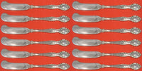 English Gadroon by Gorham Sterling Silver Butter Spreader FH AS Set 12pcs 5 3/4"