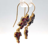 Genuine Natural Bohemian Garnet Drop Dangle Earrings w/ New 14k Wires (#J6488)