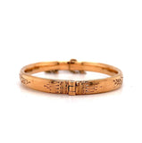14k Yellow Gold Hand Engraved Baby Bangle Bracelet Jewelry (#J5721)