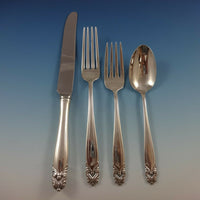 King Christian by Wallace Sterling Silver Flatware Set For 12 Service 67 Pieces