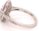 Platinum 1.78ct Genuine Natural Ruby and Diamond Ring Size 6 Jewelry (#J4860)