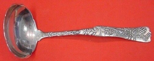 Vine By Tiffany Sterling Silver Gravy Ladle w/ Raspberries Scalloped 7"