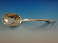 Blossom by Orla Vagn Mogensen Sterling Silver Pea Spoon Pierced #35 9 3/4"
