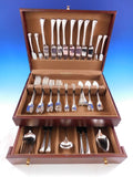 Smithsonian by Stieff Sterling Silver Flatware Set for 8 Service 59 pcs Dinner