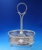 Beaded by Deane and Co London Bridge English Silverplate Cruet Set Holder #5961