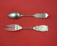 Twist by TC Garrett Coin Silver Baby Set 2pc 5" Infant Heirloom Silverware