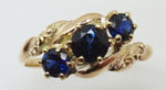 10k Rose Gold Genuine Natural Sapphire Ring Jewelry (#3183)