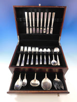 Rose Motif by Stieff Sterling Silver Flatware Set for 8 Service 45 pieces