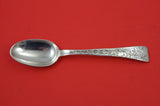Lap Over Edge Acid Etched By Tiffany Sterling Place Soup Spoon w/ poinsettia  7"