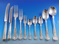 Kings by Emile Viner Sterling Silver Flatware Set Service 185 pcs Fitted Chest