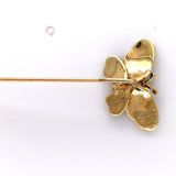 Butterfly 14k Yellow Gold Stick Pin with Enamel (#J6016)
