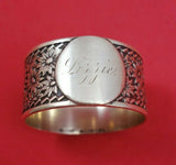 Shiebler Sterling Silver Napkin Ring Floral Design #209 1 3/4" w/ Mono "Lizzie"