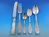 Japanese by Whiting Sterling Silver Flatware Set for 8 Service 58 pieces Birds