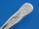 Lap Over Edge Acid Etched by Tiffany Sterling Coffee Spoon Bird 4 3/4" Worn