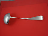 Antique Lily Engraved by Various Maker Sterling Soup Ladle w/ mono on handle 13"