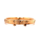 14k Yellow Gold Hand Engraved Baby Bangle Bracelet Jewelry (#J5721)