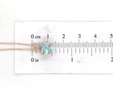 14k Rose Gold 1.73 Carat Heart Shape Genuine Natural Aquamarine Pendant (#J6728)