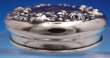 Alvin Sterling Silver Powder Jar with Cut Crystal Glass 3" Ht Floral (#9144)